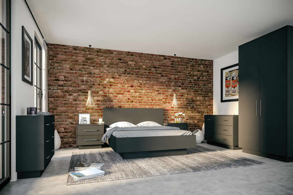 Zurfiz Supermatt Graphite Bedroom