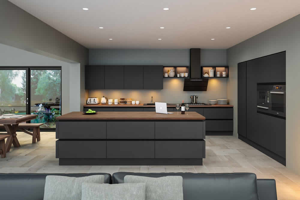 Zurfiz Supermatt Graphite Kitchen